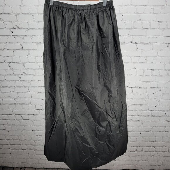 Valerie Stevens Black 100% Silk Pleated Elastic Waist Full Tulle Skirt Medium M - Picture 2 of 14